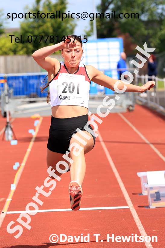 Senior Womens triple jump, 2024 Northern Senior and Under-20s Track and Field Champs, Middlesbrough.  Photo: David T. Hewitson/Sports for All Pics